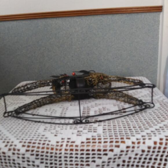 Curly Metal Wire Rocking Reindeer Christmas Winter Holiday Decor Jingle Bells - Picture 5 of 10